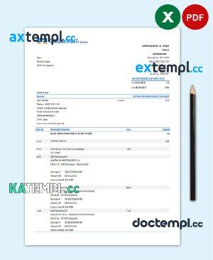 sample Germany Volksbank Jever statement template in Excel and PDF format download