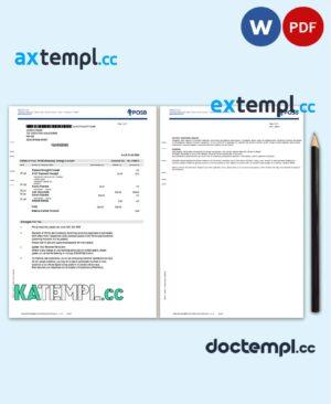 sample Singapore DBS bank statement template in Word and PDF format, 2 pages download