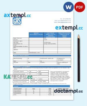 sample South Africa The GAS Company gas utility bill template in Word and PDF format download