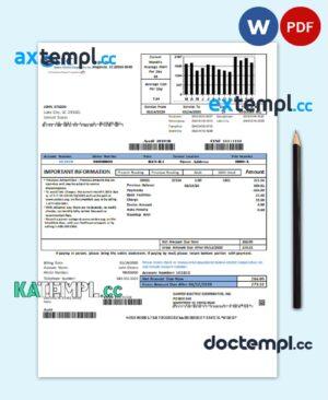 sample USA South Carolina Santee Electric Cooperative (SEC) proof of address utility bill template in Word and PDF format download