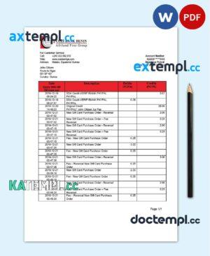 sample Equatorial Guinea CCEI Bank proof of address statement template in Word and PDF format download