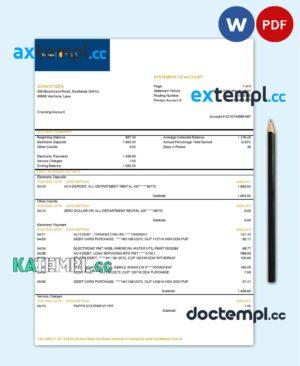 sample Laos LCNB bank statement template, Word and PDF format (.doc and .pdf) download
