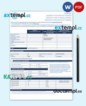sample Luxembourg Creos gas utility bill template in Word and PDF format (.doc and .pdf) download