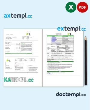 sample Malaysia Packet 1 Network bank statement template in Excel and PDF format (3 pages) download