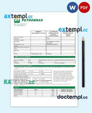 sample Paraguay Petrobras Paraguay Operations and Logistics gas company utility bill template in Word and PDF format download