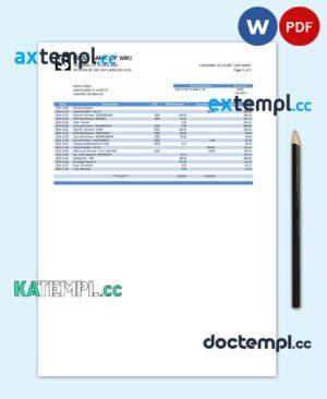 sample USA First Bank of Wiki easy to fill proof of address in Word and PDF format (.doc and .pdf) download