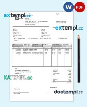 sample USA San Francisco Xincube utility bill template in Word and PDF format download
