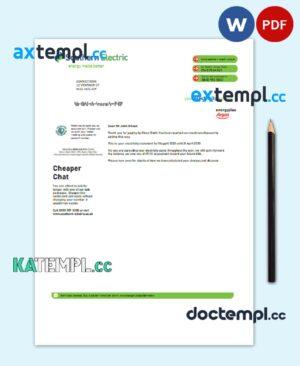 sample United Kingdom Southern Electric proof of address utility bill template in Word and PDF format download