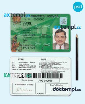 sample Papua New Guinea driving license template in PSD format, 2020 - present download