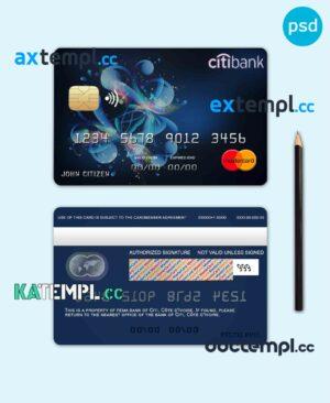sample Croatia OTP bank mastercard debit card template in PSD format, fully editable download