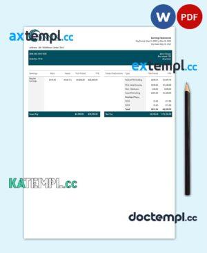 sample USA IT consulting company employee sheet template in Word and PDF format download