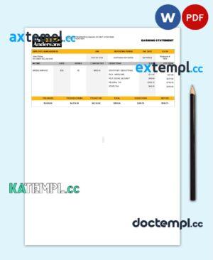 sample USA food production company employee sheet template in Word and PDF format download