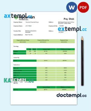 sample USA insurance company employee sheet template in Word and PDF format download