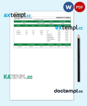 sample USA packaging company employee sheet template in Word and PDF format download