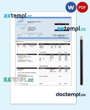 sample USA retail company employee sheet template in Word and PDF format download