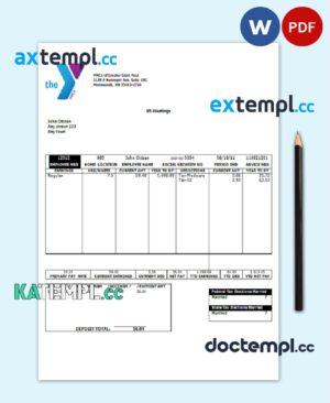 sample USA social service company employee sheet template in Word and PDF format download