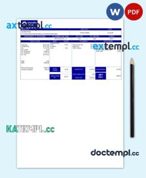 sample USA technological company employee sheet Word and PDF template download