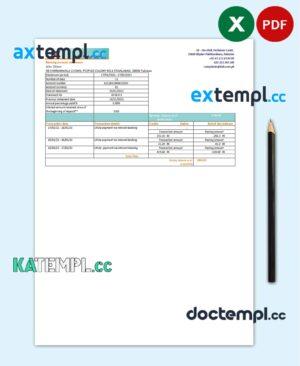 sample Pakistan The Bank of Khyber bank statement easy to fill template in Excel and PDF format download