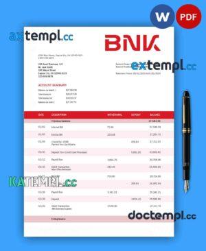 sample BNK Financial Group enterprise statement Word and PDF template download