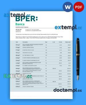 sample BPER Group organization statement Word and PDF template download