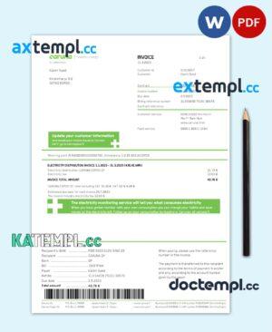 sample FINLAND CARUNA utility bill Word and PDF template download