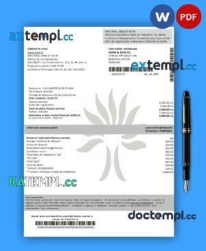 sample Enel electricity proof of address business utility bill, Word and PDF template download