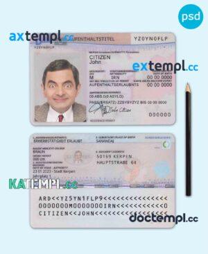 sample Germany residence permit PSD template, 2011 – present, version 2 download