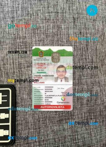 Mexico ID card editable PSDs, scan and photo-realistic snapshot, 2 in 1 (version 2)