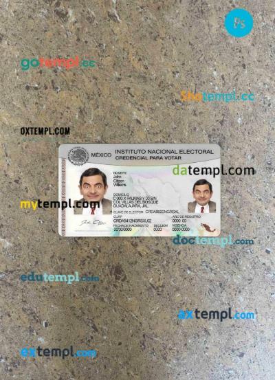 Mexico instituto nacional electoral PSD files, scan and photo taken image, 2 in 1