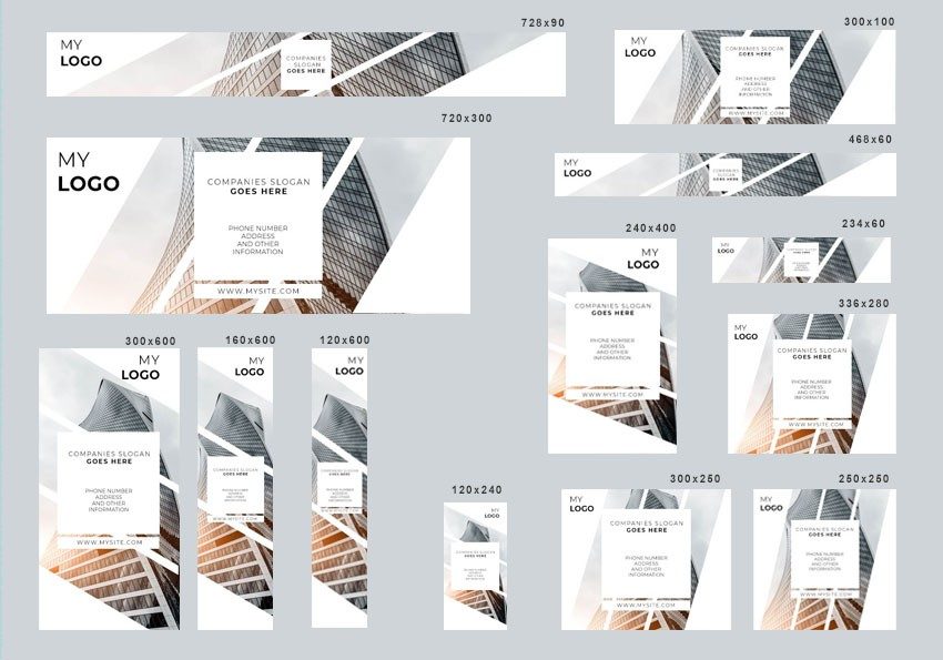 # architeca editable banner template set of 13 PSD