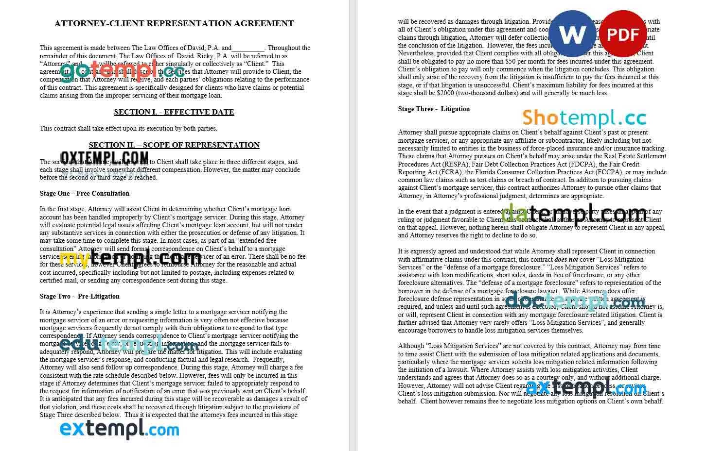 free download attendance contract example, Word and PDF format