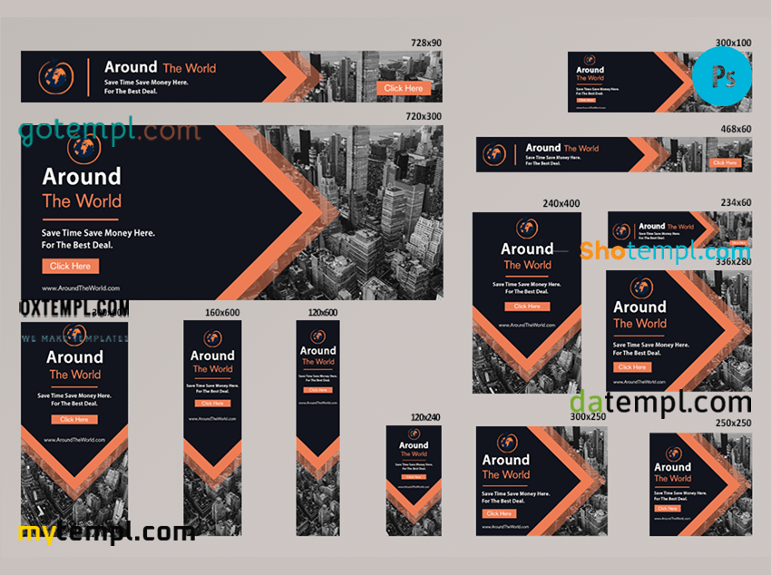 # commerce field editable banner template set of 13 PSD