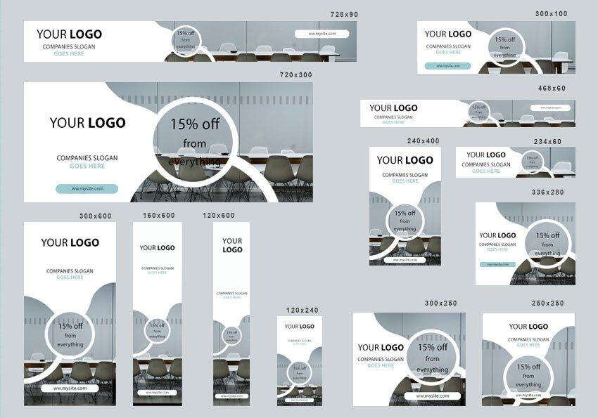 # financer editable banner template set of 13 PSD