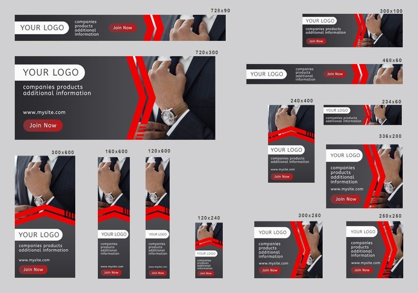 # formal code editable banner template set of 13 PSD