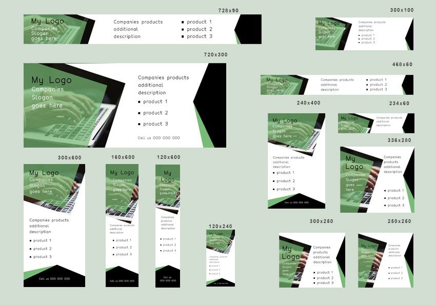 # Informatyx editable banner template set of 13 PSD