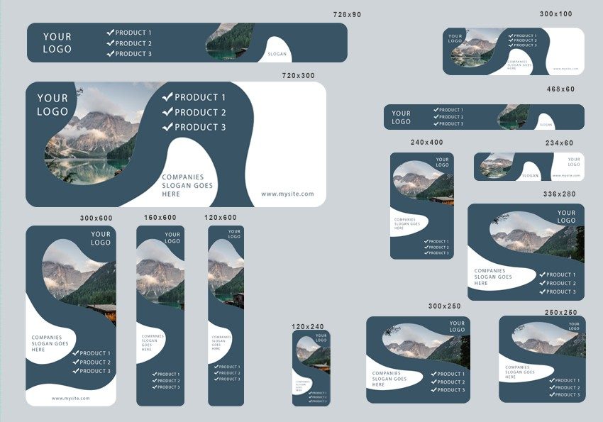 # just explore editable banner template set of 13 PSD