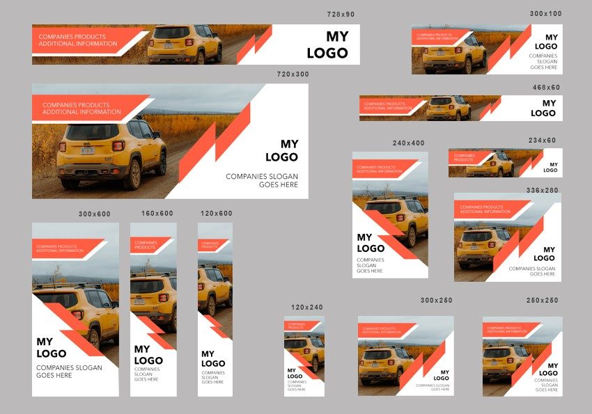 # road grade editable banner template set of 13 PSD