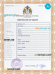 # coat push death universal certificate PSD example, completely editable
