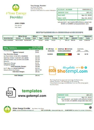 # energy fluence universal multipurpose utility bill download example in Word format