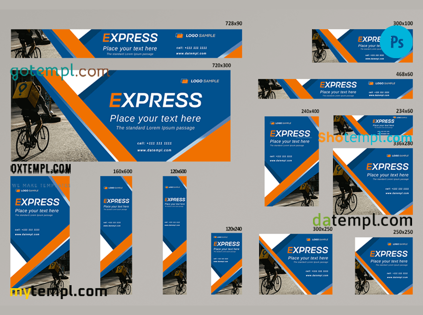 # fast demand editable banner template set of 13 PSD