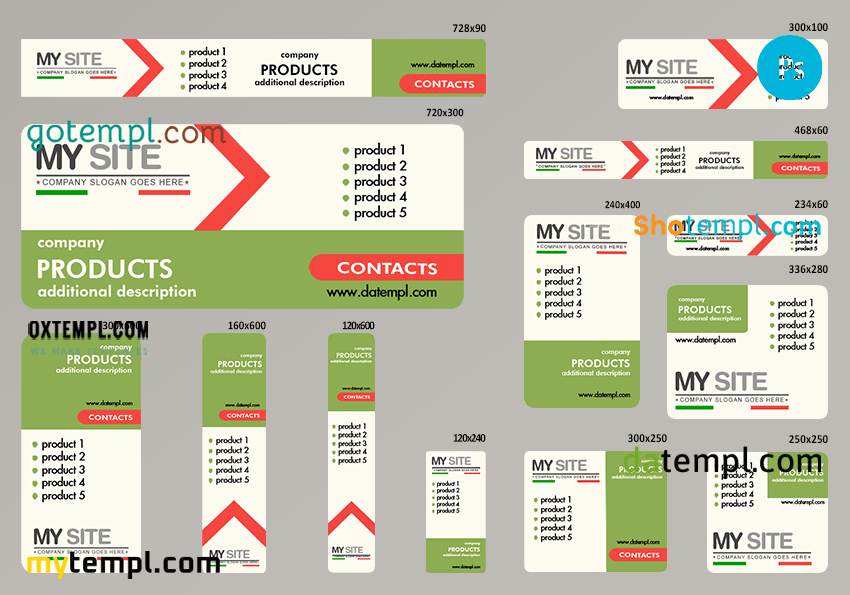 # solid position editable banner template set of 13 PSD