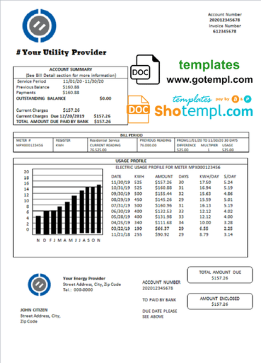 # energy stocks universal multipurpose utility bill download example in Word format