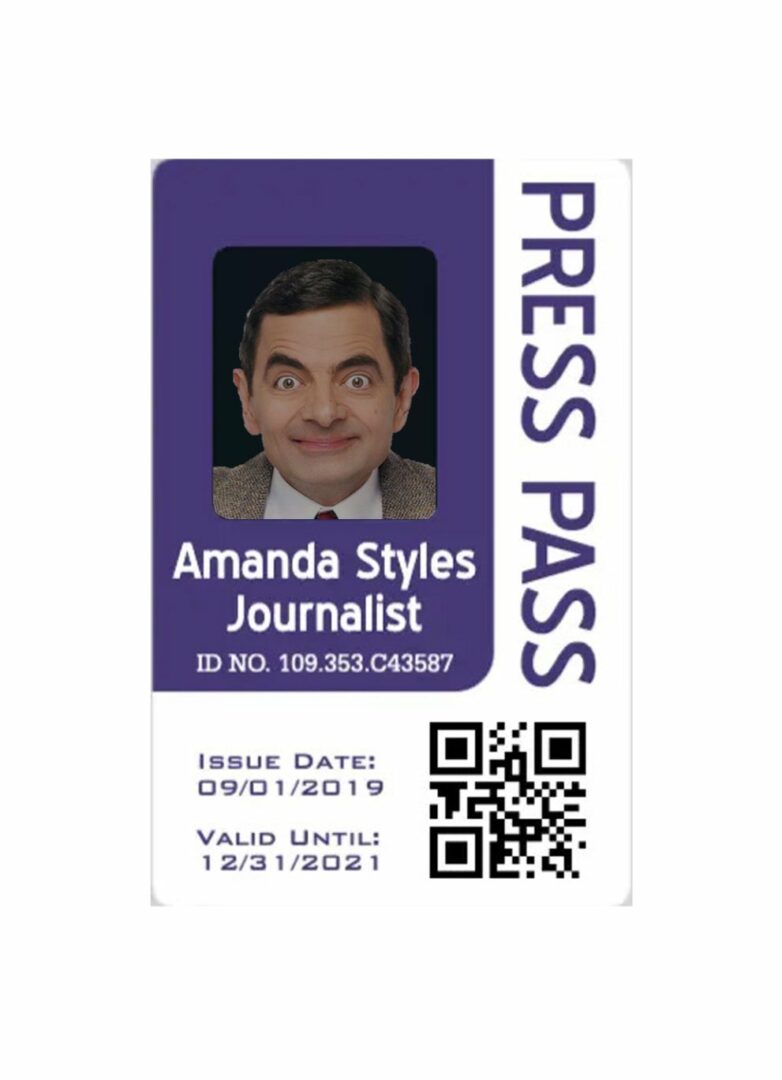 ABC tv company pass card template in PSD format