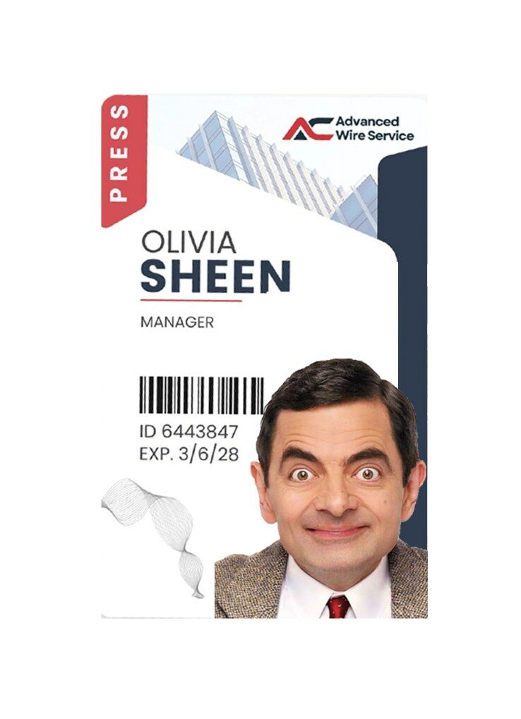 Advanced wire service press pass template in PSD format