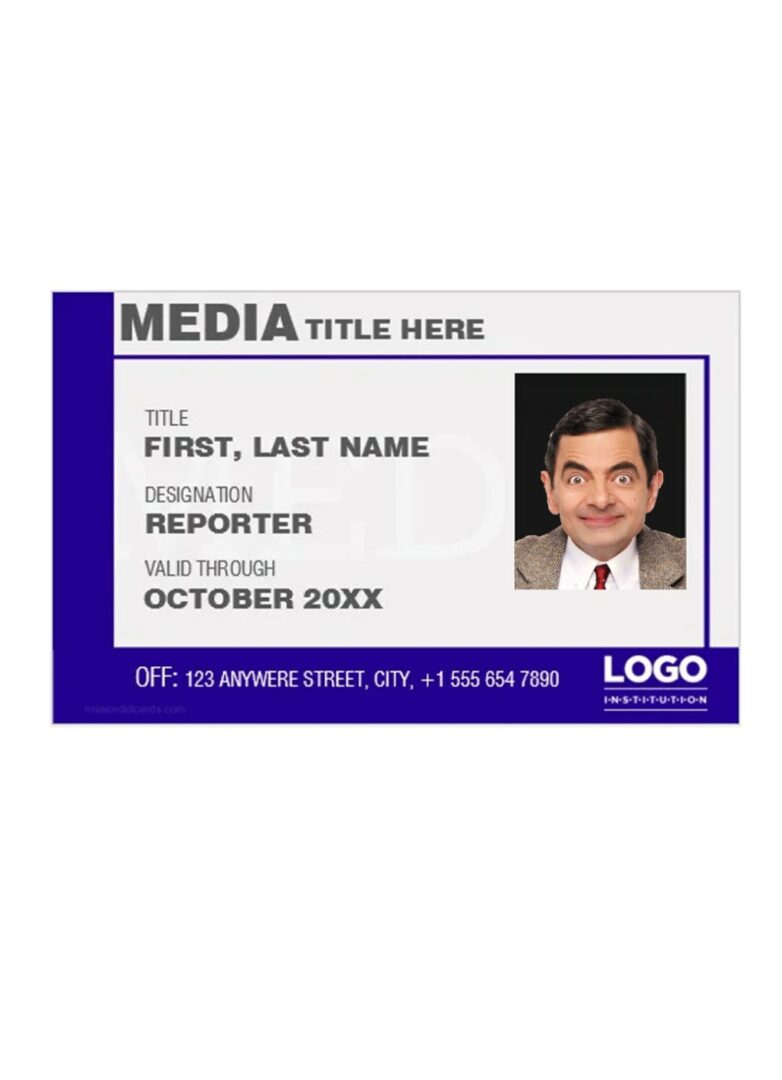 Dynamic Media Group pass card template in PSD format