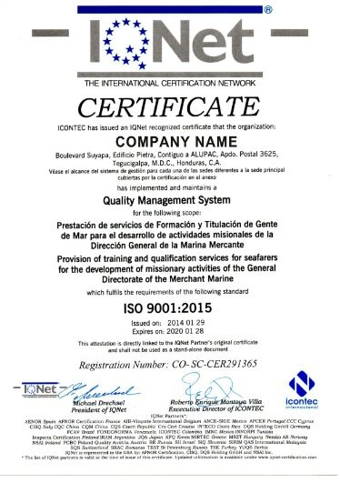 Honduras Certificate of Registration PSD template