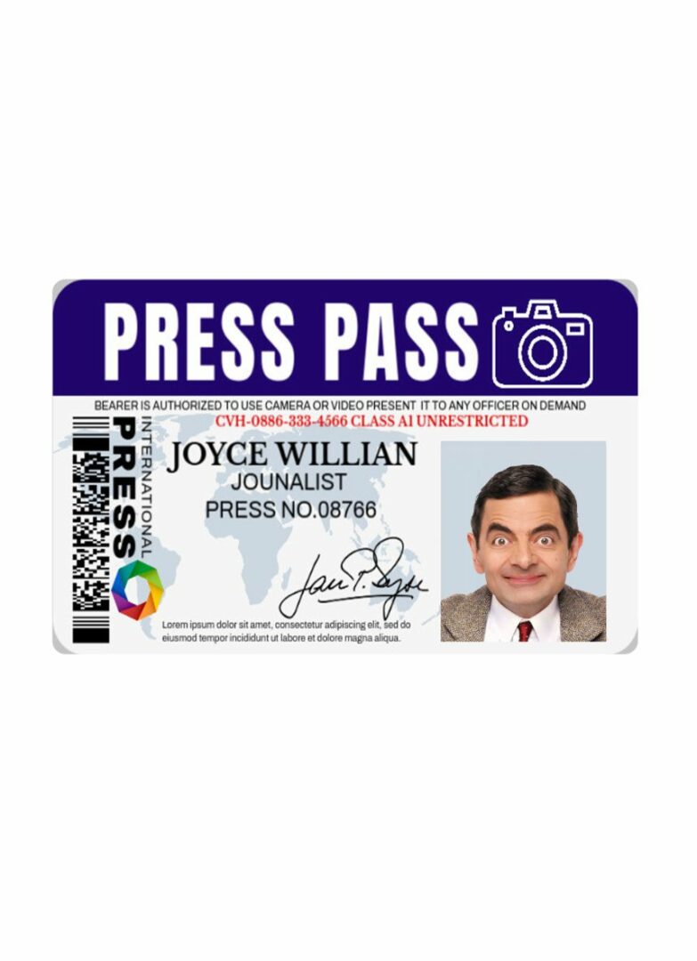 International pass access template in PSD format