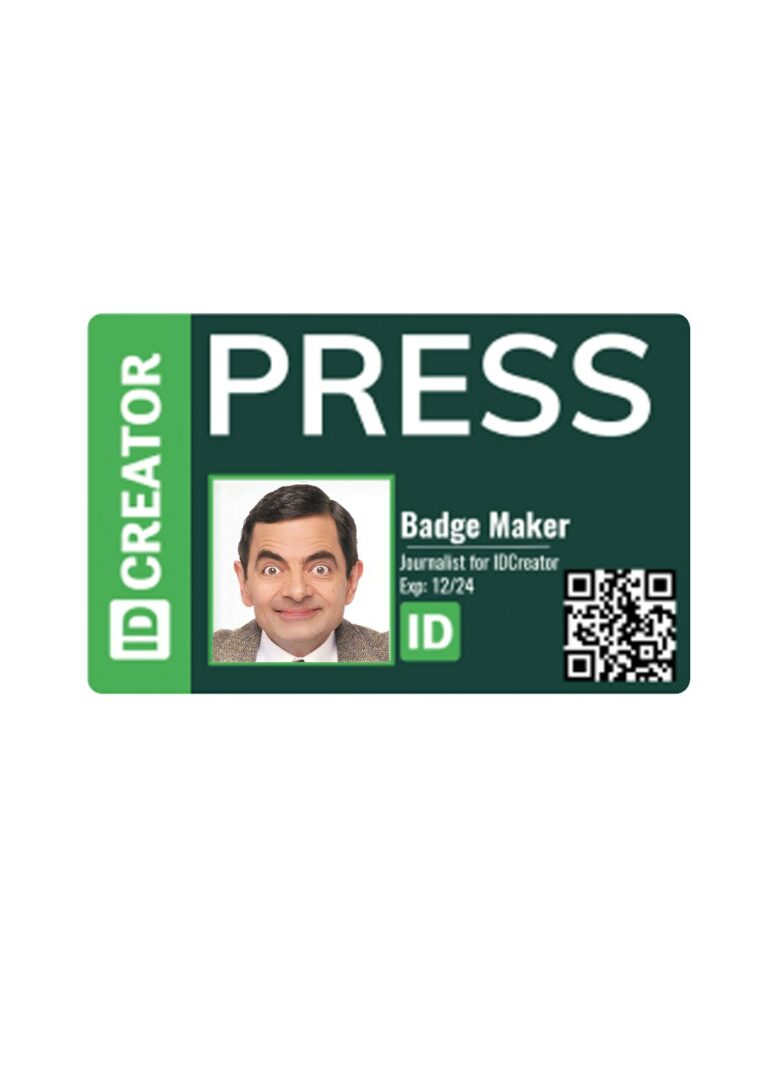 Journalist ID pass access template in PSD format