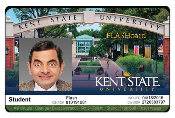 Kent State University Student ID template in PSD format