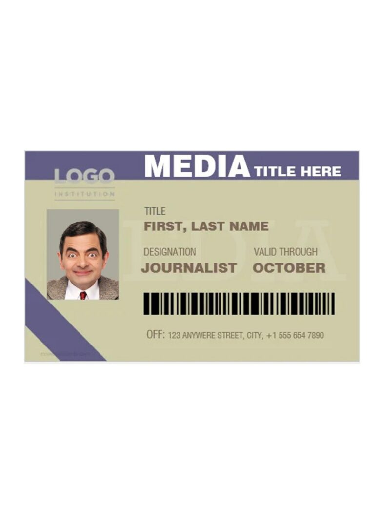 Media Avenue press company pass access template in PSD format